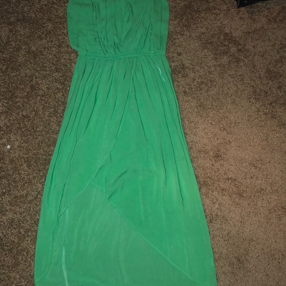 Green flowy dress